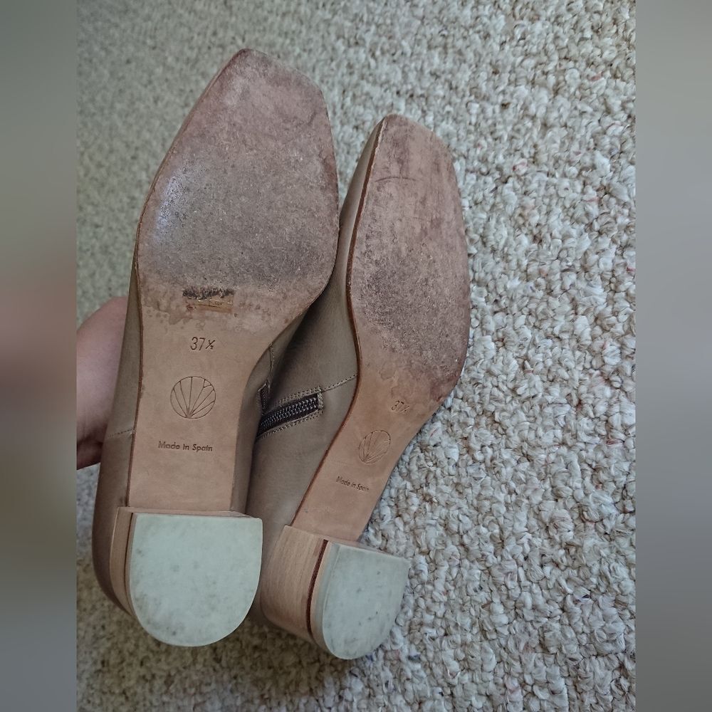 Coclico Taupe Leather Ankle Boots size 37.5 - Picture 14 of 14